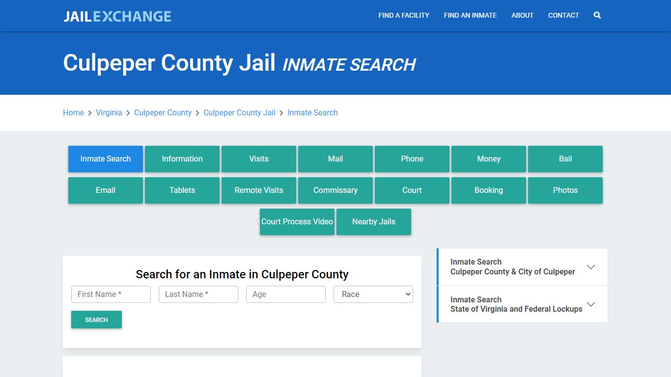 Culpeper County Jail, VA Inmate Search: Roster & Mugshots